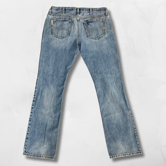 Cinch Jeans Men 36x34 Distressed Thrashed AS-IS Crotch Tear Repair Project - Picture 2 of 4